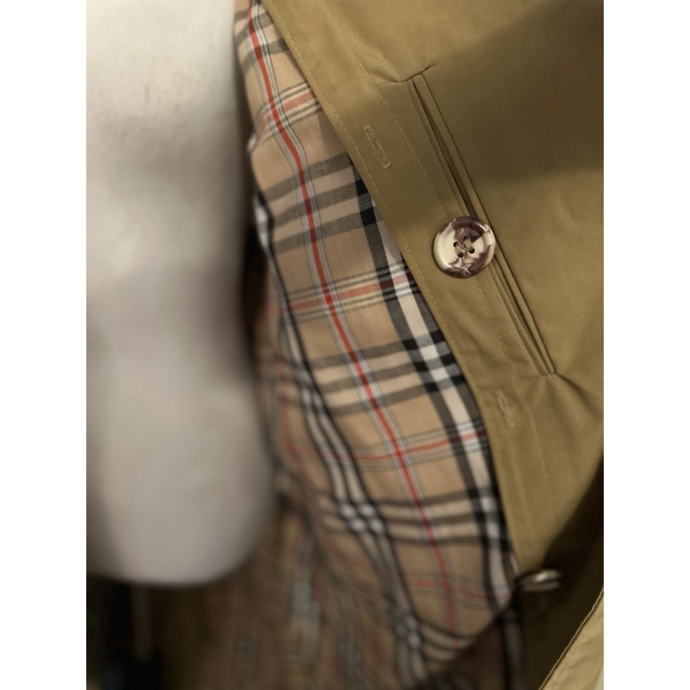 Vintage Men’s Large Trench Coat Double Breasted No Lining Size 42R - Picture 5 of 11